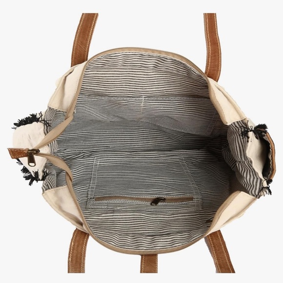 vintage crafts Bags Sel De Mer Upcycled Canvas Hand Bag Upcycled Canvas Tote Bag - Picture 4 of 6